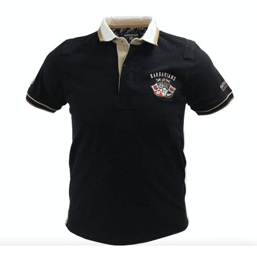 Polo noir brodé Barbarians - BLACKS LEGEND - Modalova