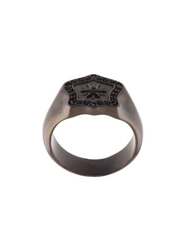 Nialaya Jewelry shield ring - Noir - Nialaya Jewelry - Modalova