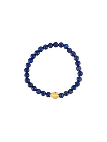 Bracelet à perles en lapis lazuli et tête de mort - Nialaya Jewelry - Modalova