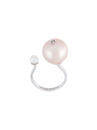 Bague "Pearl Piercing" en or 18ct, perle et diamant - Delfina Delettrez - Modalova