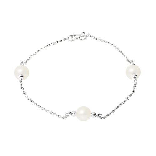 Bracelet Or Blanc Perles d'Eau Douce blanches - Mitzuko - Modalova