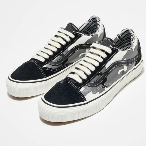 Sneakers en Cuir & Velours de Cuir Old Skool Gore-Tex noir/gris/blanc - Vans - Modalova