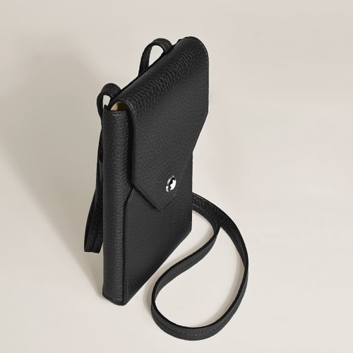 Étui pour téléphone avec lanière en cuir grainé - Cuir - MB223301 - Accessoires Pour Sac - MONTBLANC - Modalova