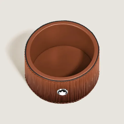 Plateau de Bureau Rond Petit Format en Cuir Corteccia Sfumato - Cuir - MB136841 - Plateaux - MONTBLANC - Modalova