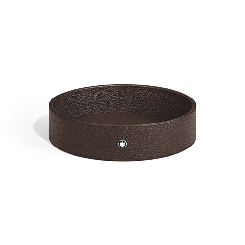 Grand Plateau de Bureau Rond en Cuir Grainé - Cuir - MB222582 - Plateaux - MONTBLANC - Modalova