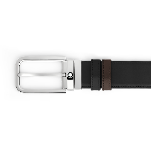 Ceinture Réversible 35 mm à boucle Rectangulaire en Cuir Meisterstück - /Ébène - Cuir - MB223407 - Ceintures - MONTBLANC - Modalova