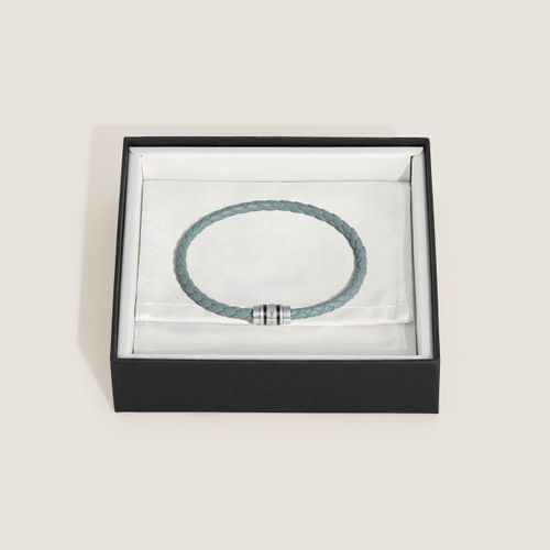 Bracelet 3 Anneaux en Cuir Grainé L - Acier - MB223947 - Bracelets - MONTBLANC - Modalova