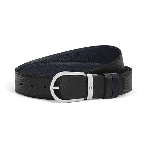 Ceinture Réversible Horseshoe 35 mm en Cuir Grainé - Cuir - MB223439 - Ceintures - MONTBLANC - Modalova