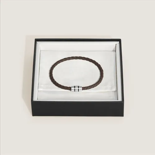 Bracelet 3 Anneaux en Cuir Grainé - Acier - MB222760 - Bracelets - MONTBLANC - Modalova
