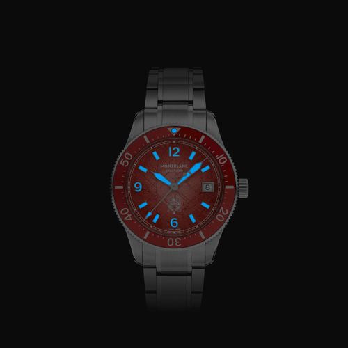 Iced Sea Automatic Date 0 Oxygen Limited Edition - 300 Pièces - Acier - Aluminium - MB135762 - Montre - MONTBLANC - Modalova