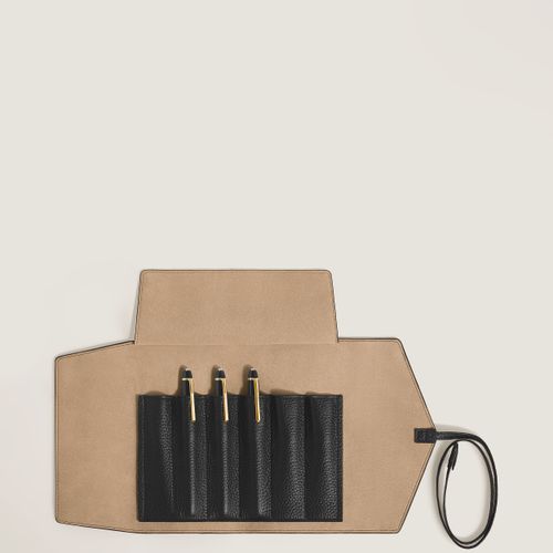 Étui pour 6 stylos à rabat en cuir grainé - Cuir - MB223855 - Trousses Pour Stylos - MONTBLANC - Modalova