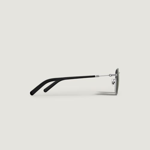 Lunettes de Soleil Carrées avec Monture en Métal é - Métal - MB135567 - Solaires - MONTBLANC - Modalova