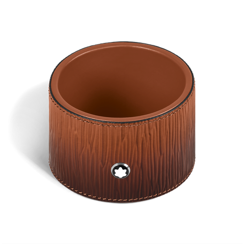 Plateau de Bureau Rond Moyen Format en Cuir Corteccia Sfumato - Cuir - MB136839 - Plateaux - MONTBLANC - Modalova