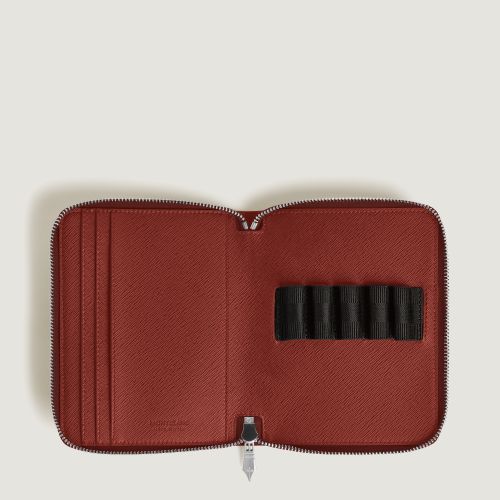 Étui pour 5 Instruments d'Écriture Zippé en Cuir Sartorial - Cuir - MB223035 - Trousses Pour Stylos - MONTBLANC - Modalova