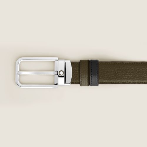 Ceinture Réversible 30 mm à boucle Rectangulaire en Cuir Grainé - | - Cuir - MB223417 - Ceintures - MONTBLANC - Modalova