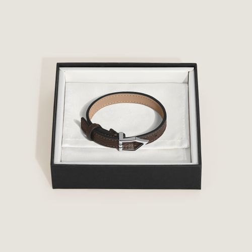 Bracelet Plume Simple en Cuir Grainé - Acier - MB222748 - Bracelets - MONTBLANC - Modalova
