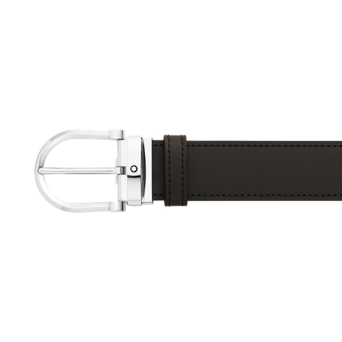 Ceinture Réversible Horseshoe 35 mm en Cuir Meisterstück - /Ébène - Cuir - MB223966 - Ceintures - MONTBLANC - Modalova