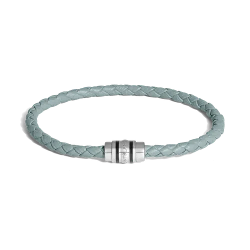 Bracelet 3 Anneaux en Cuir Grainé M - Acier - MB222764 - Bracelets - MONTBLANC - Modalova