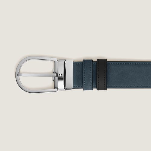 Ceinture Réversible Horseshoe 35 mm en Suede - MB220978 - Ceintures - MONTBLANC - Modalova