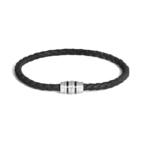 Bracelet 3 Anneaux en Cuir Grainé S - Acier - MB223950 - Bracelets - MONTBLANC - Modalova