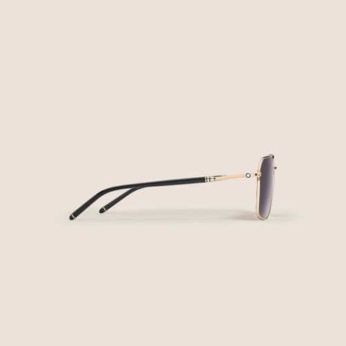 Lunettes de Soleil Rectangulaires avec Monture en Métal Doré - Métal - MB139345 - Solaires - MONTBLANC - Modalova