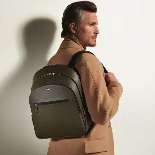 Sac à Dos Moyen Modèle avec 3 Compartiments en Cuir Sartorial - Cuir - MB221542 - Sacs À Dos - MONTBLANC - Modalova
