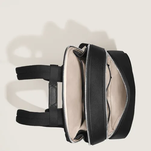 Sac à Dos Grand Modèle avec 3 Compartiments en Cuir Grainé - Cuir - MB223291 - Sacs À Dos - MONTBLANC - Modalova