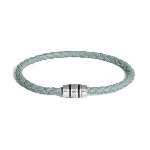 Bracelet 3 Anneaux en Cuir Grainé M - Acier - MB222764 - Bracelets - MONTBLANC - Modalova