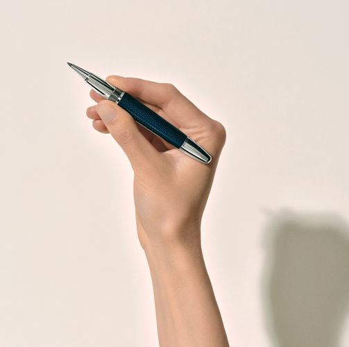 Rollerball Meisterstück Blue Hour Solitaire LeGrand - Laque précieuse - MB132097 - Rollerballs - MONTBLANC - Modalova