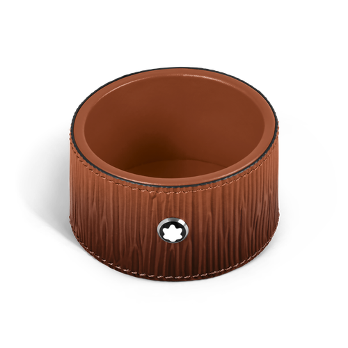 Plateau de Bureau Rond Petit Format en Cuir Corteccia Sfumato - Cuir - MB136841 - Plateaux - MONTBLANC - Modalova