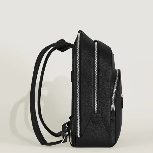 Sac à Dos Grand Modèle avec 3 Compartiments en Cuir Grainé - Cuir - MB223291 - Sacs À Dos - MONTBLANC - Modalova