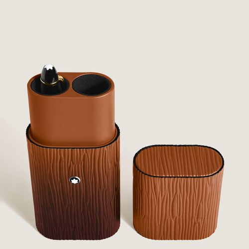 Étui pour 2 Instruments d'Écriture en Cuir Corteccia Sfumato - Cuir - MB222337 - Trousses Pour Stylos - MONTBLANC - Modalova