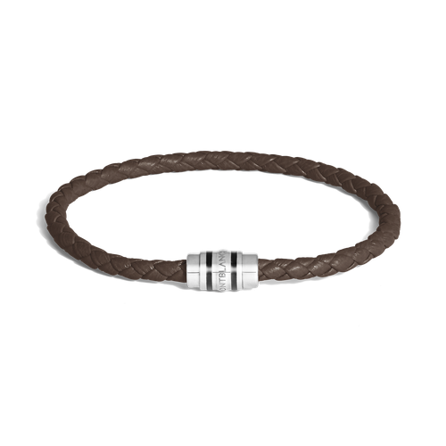 Bracelet 3 Anneaux en Cuir Grainé S - Acier - MB223951 - Bracelets - MONTBLANC - Modalova