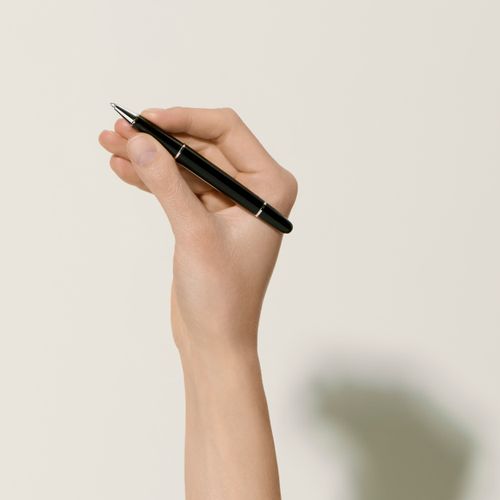 Rollerball Meisterstück Classique avec métal platiné - Résine précieuse - MB132445 - Rollerballs - MONTBLANC - Modalova