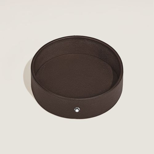Grand Plateau de Bureau Rond en Cuir Grainé - Cuir - MB222582 - Accessoires Cigare - MONTBLANC - Modalova
