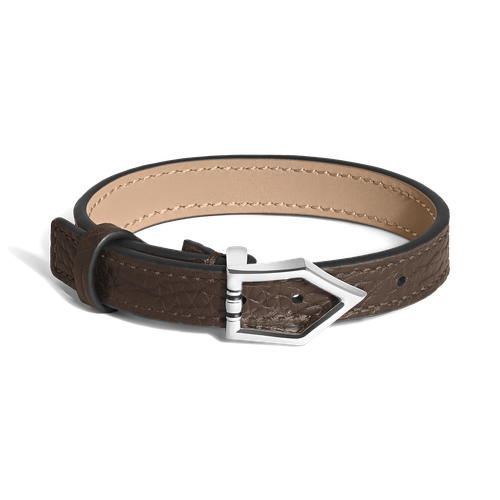 Bracelet Plume Simple en Cuir Grainé - Acier - MB222748 - Bracelets - MONTBLANC - Modalova