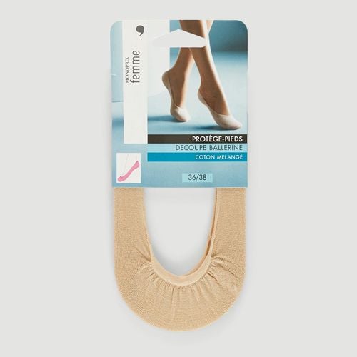 Protège-pieds coton, blanc - MONOPRIX FEMME - Modalova