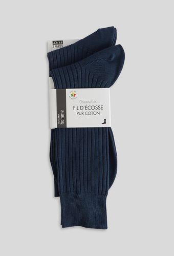 Lot de 2 paires de chaussettes en fil d'écosse pur coton - MONOPRIX HOMME - Modalova