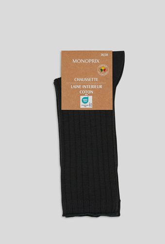 Mi-chaussettes contiennent laine & coton, noir - MONOPRIX FEMME - Modalova