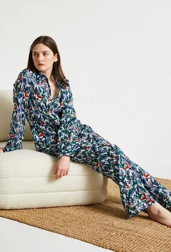 Pyjama col chemise en coton BIO - MONOPRIX FEMME - Modalova