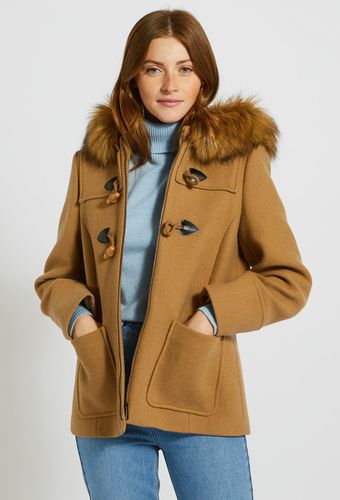 Manteau à capuche fausse fourrure - MONOPRIX FEMME - Modalova