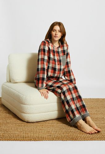 Pyjama à carreaux vichy en coton double face, Oeko-Tex - MONOPRIX FEMME - Modalova
