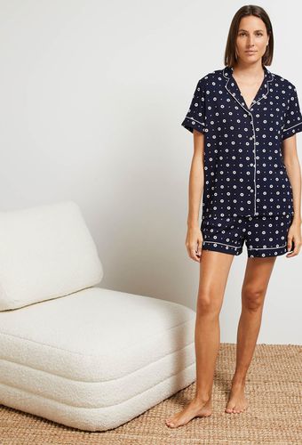 Pyjashort col tailleur imprimé en maille, Ecovero - MONOPRIX FEMME - Modalova