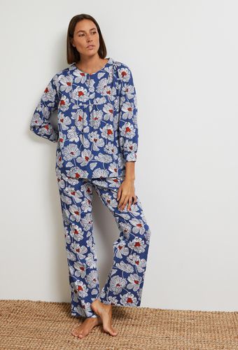 Pyjama imprimé avec plastron en coton, Bio - MONOPRIX FEMME - Modalova