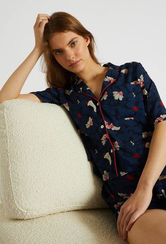 Pyjashort col chemise imprimé, Ecovero - MONOPRIX FEMME - Modalova
