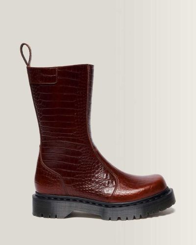 Boots Rejena en Cuir Gaufré Croco en , Taille: 37 - Dr. martens - Modalova