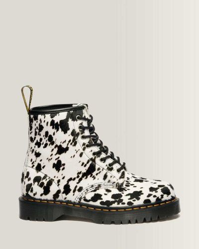 Boots 1460 Bex en Cuir Hair On Dalmatien , Taille: 38 - Dr. martens - Modalova