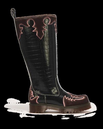Boots Rejena Hi en Cuirs Croc Emboss & Hair On en , Taille: 41 - Dr. martens - Modalova