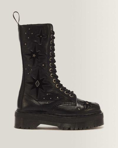Boots 1B99 Whimsigoth en Cuir Arcadia Et Velours À 14 Œillets en , Taille: 38 - Dr. martens - Modalova