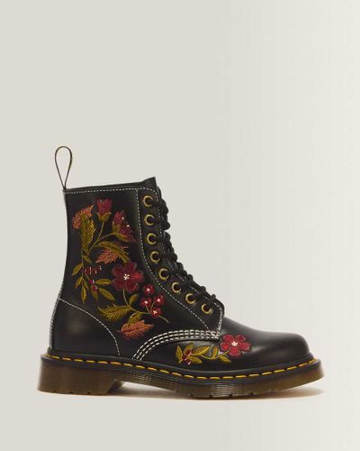 Boots 1460 Pascal Floral en Cuir Wanama À 8 Œillets en , Taille: 42 - Dr. martens - Modalova